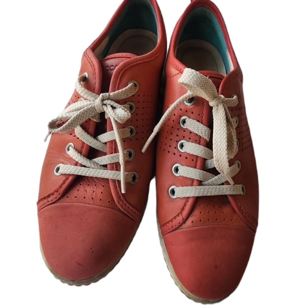 Ecco Spin Light Weight Leather Lace Up Sneakers Size 39 (7)